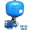 Máy bơm nước tăng áp Pentax PM45(A)+Bình 24L(Tăng áp) 1HP